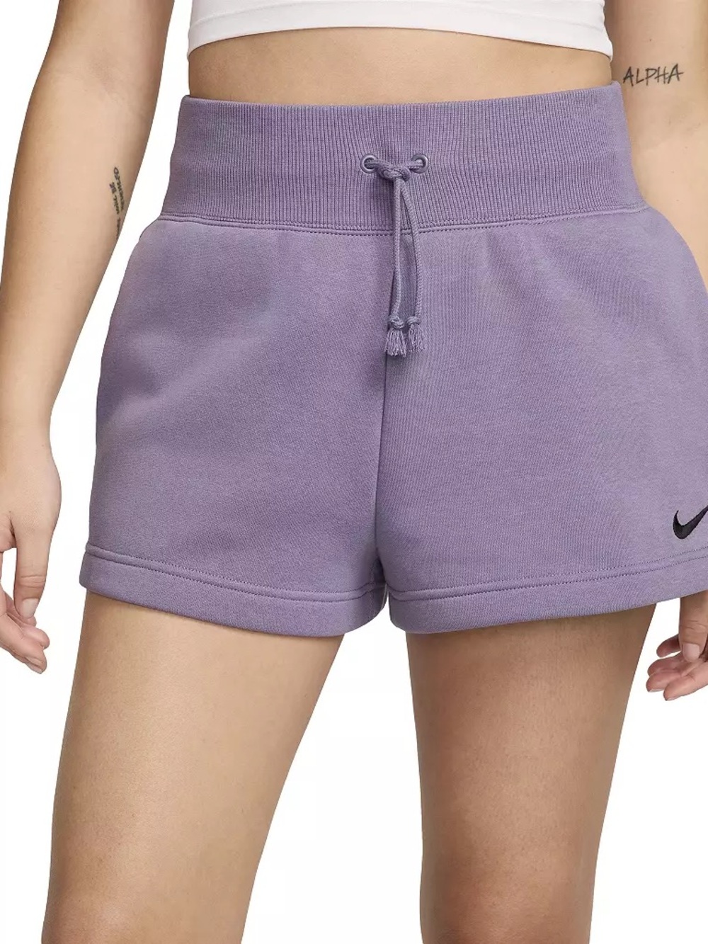 Nike Women's Lavender Fleece Drawstring Athletic Shorts